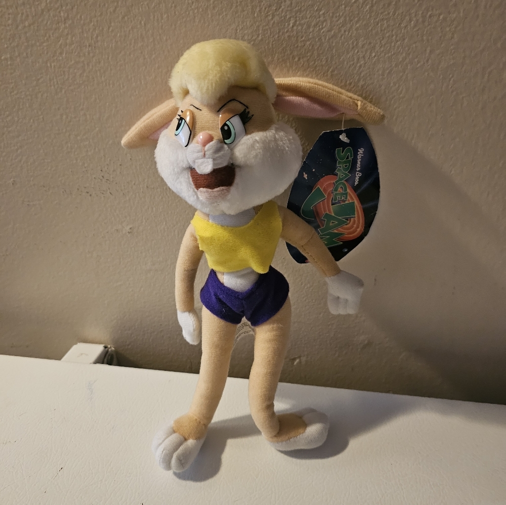 Vintage 1997 Warner Bros Space Jam Ace Plush Lola Bunny 14" NWT